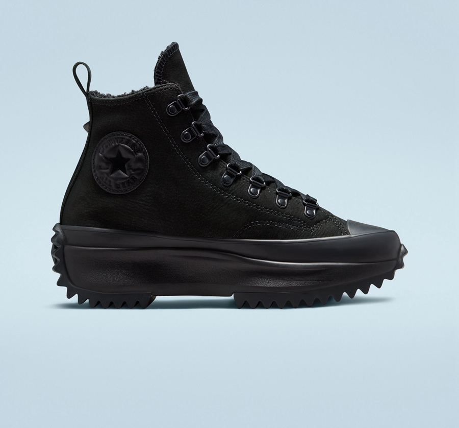 Black Converse Run Star Hike Platform Monochrome | A77667V