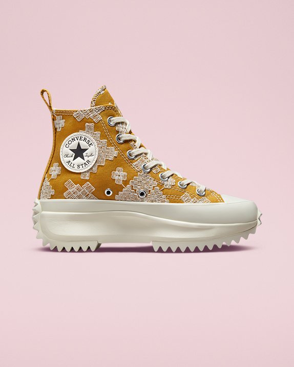 Gold Converse Run Star Hike Festival High Top | A31152G