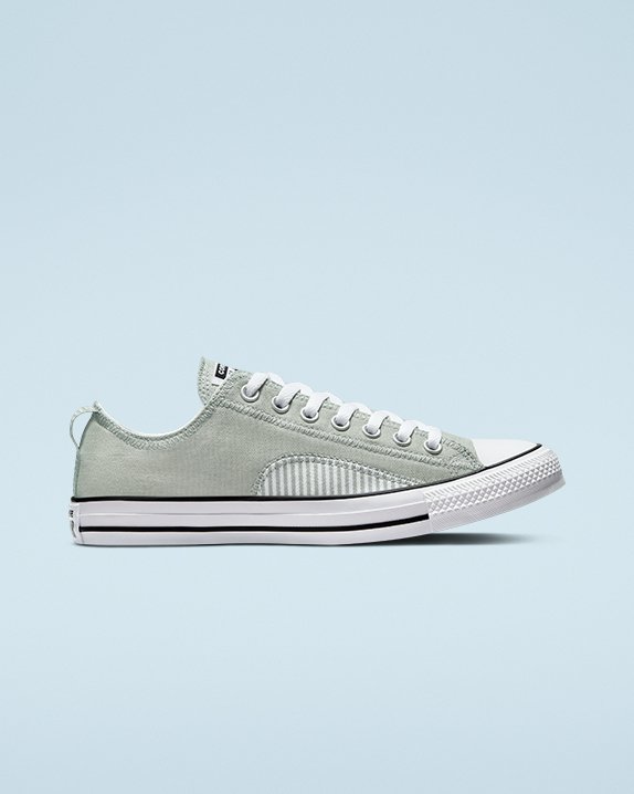 Grey Converse Chuck Taylor All Star Hickory Stripe Low Top | A84720V