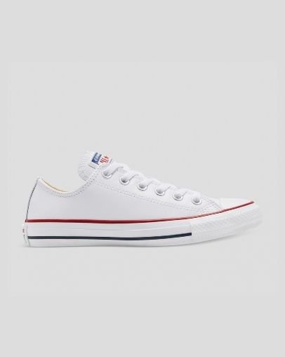 White Converse Chuck Taylor All Star Classic Leather Low Top | A19667I