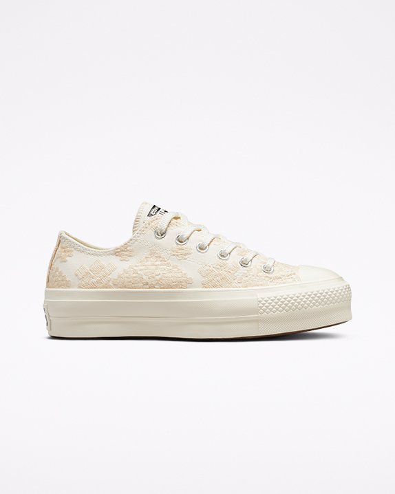 White Converse Chuck Taylor All Star Lift Festival Borderie Low Top | A32726F